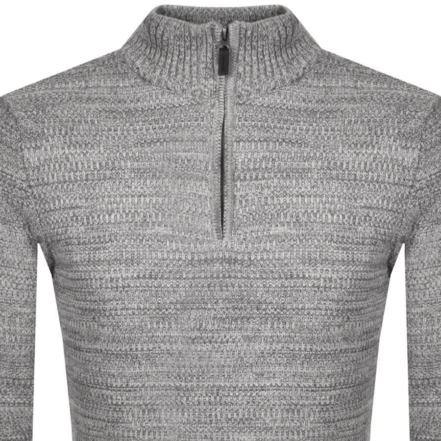 Alternative Image for ProductSuperdry Henley Half Zip Knit Jumper Grey2